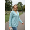 Gilet turquoise Cardigan Maille Douce - Col V