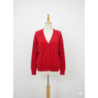 Gilet rouge Cardigan Maille Douce - Col V