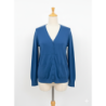 Gilet bleu roi Cardigan Maille Douce - Col V