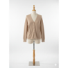 Gilet beige Cardigan Maille Douce - Col V