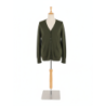 Gilet kaki Cardigan Maille Douce - Col V