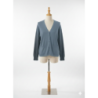 Gilet bleu Cardigan Maille Douce - Col V