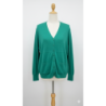 Gilet vert Cardigan Maille Douce - Col V