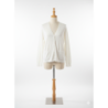 Gilet blanc Cardigan Maille Douce - Col V