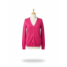 Gilet fuschia Cardigan Maille Douce - Col V