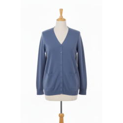 Gilet bleu marine Cardigan Maille Douce - Col V