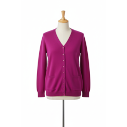 Gilet violine Cardigan Maille Douce - Col V