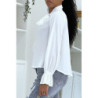 Blouse fluide blanche à manches longues