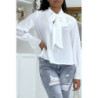 Blouse fluide blanche à manches longues